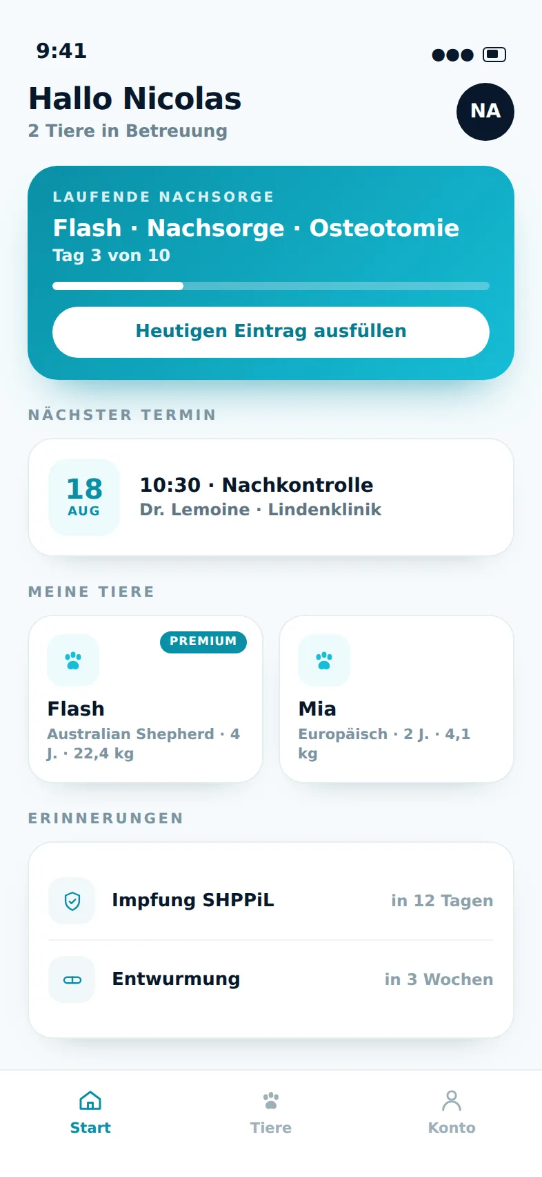 VETPOP · Der Gesundheitspass Ihres Tieres, geteilt mit seiner Praxis
