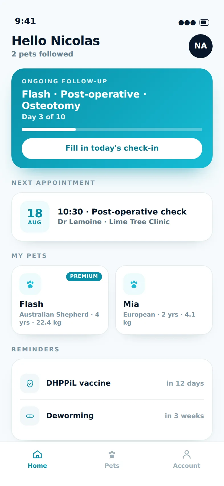 VETPOP · Your pet's health record, shared with its vet